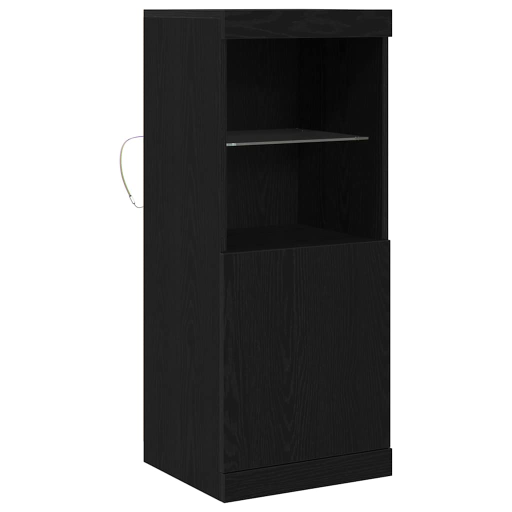 LED komoda Crni hrast 41 x 37 x 100 cm Konstruirano drvo