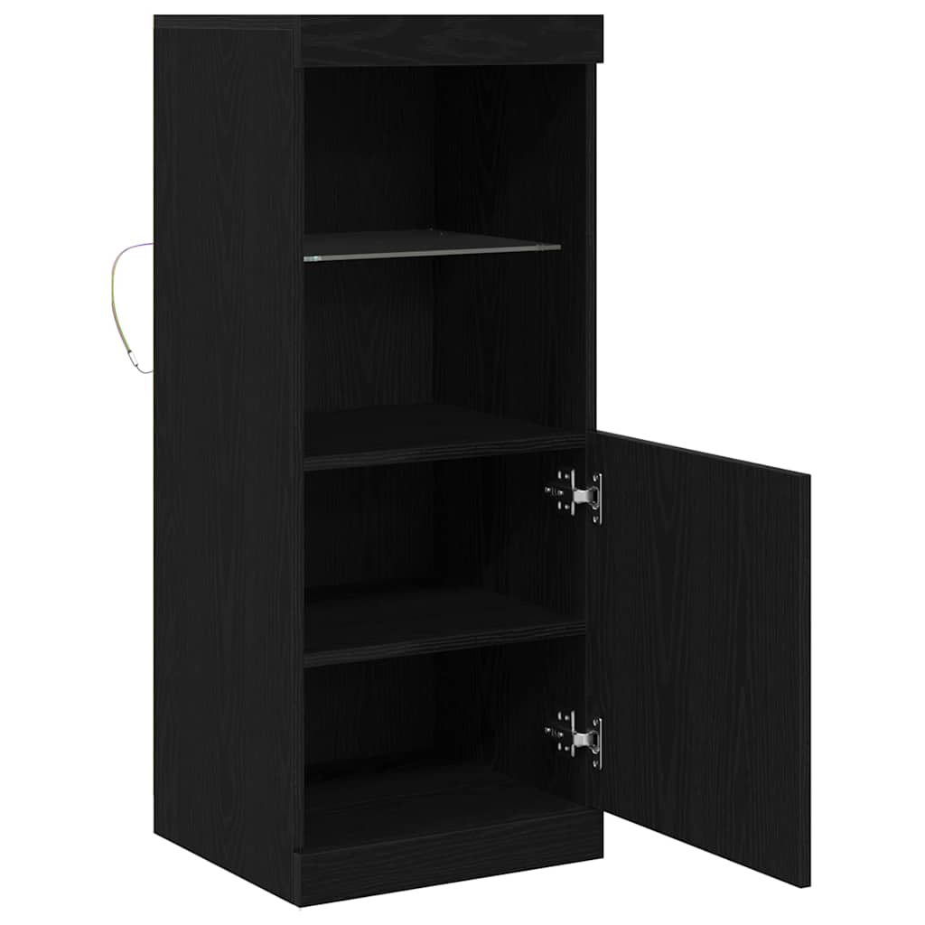 LED komoda Crni hrast 41 x 37 x 100 cm Konstruirano drvo