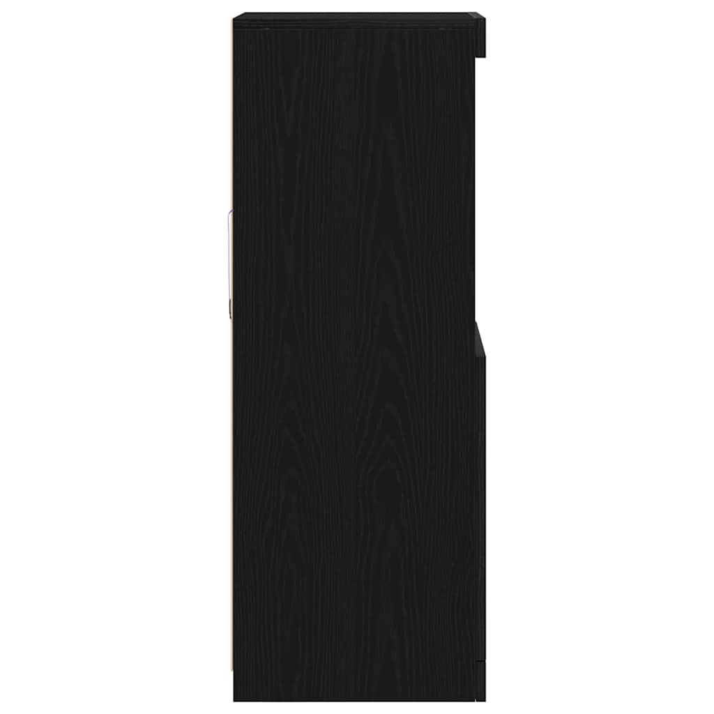 LED komoda Crni hrast 41 x 37 x 100 cm Konstruirano drvo