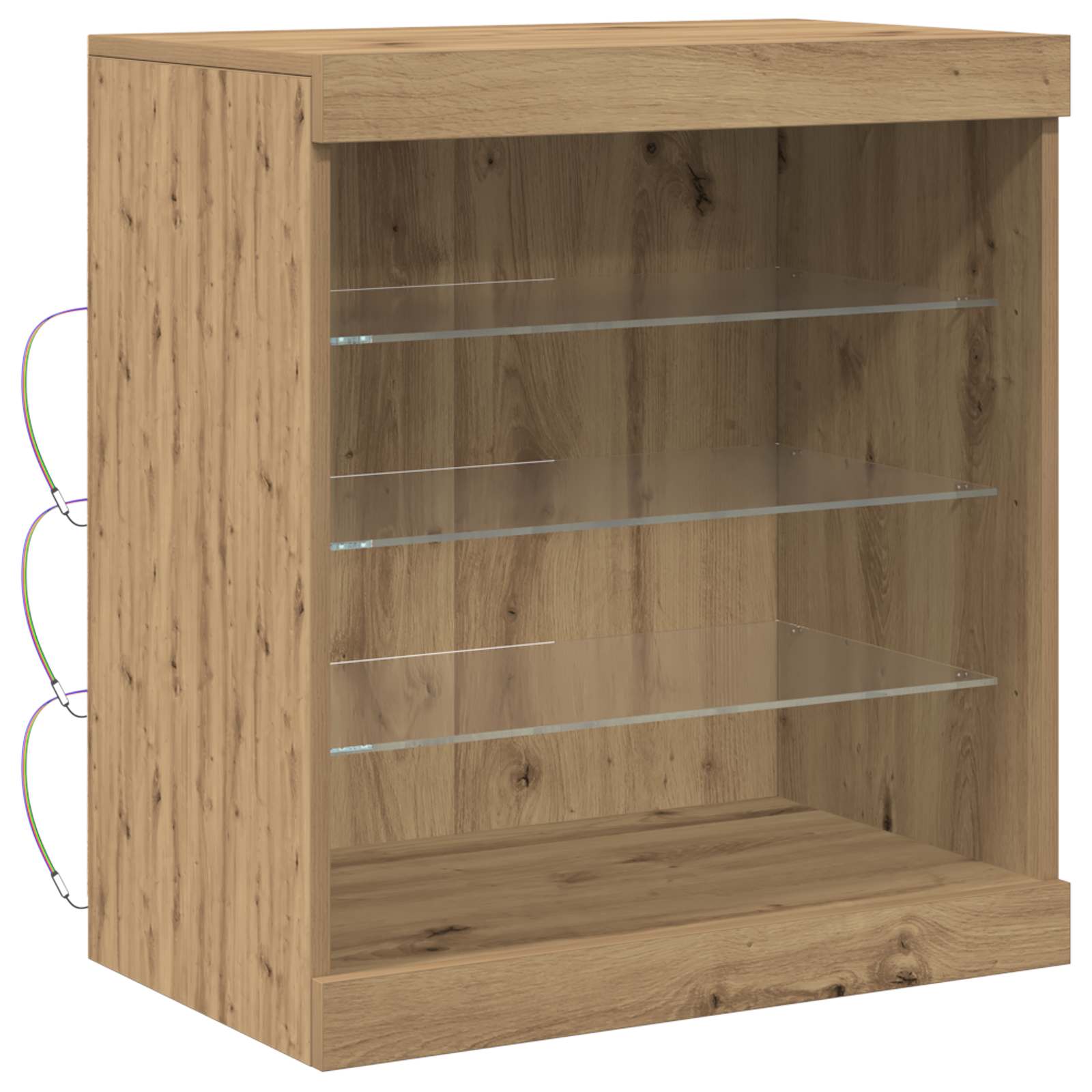 LED komoda Umjetnički hrast 60,5 x 37 x 67 cm Konstruirano drvo