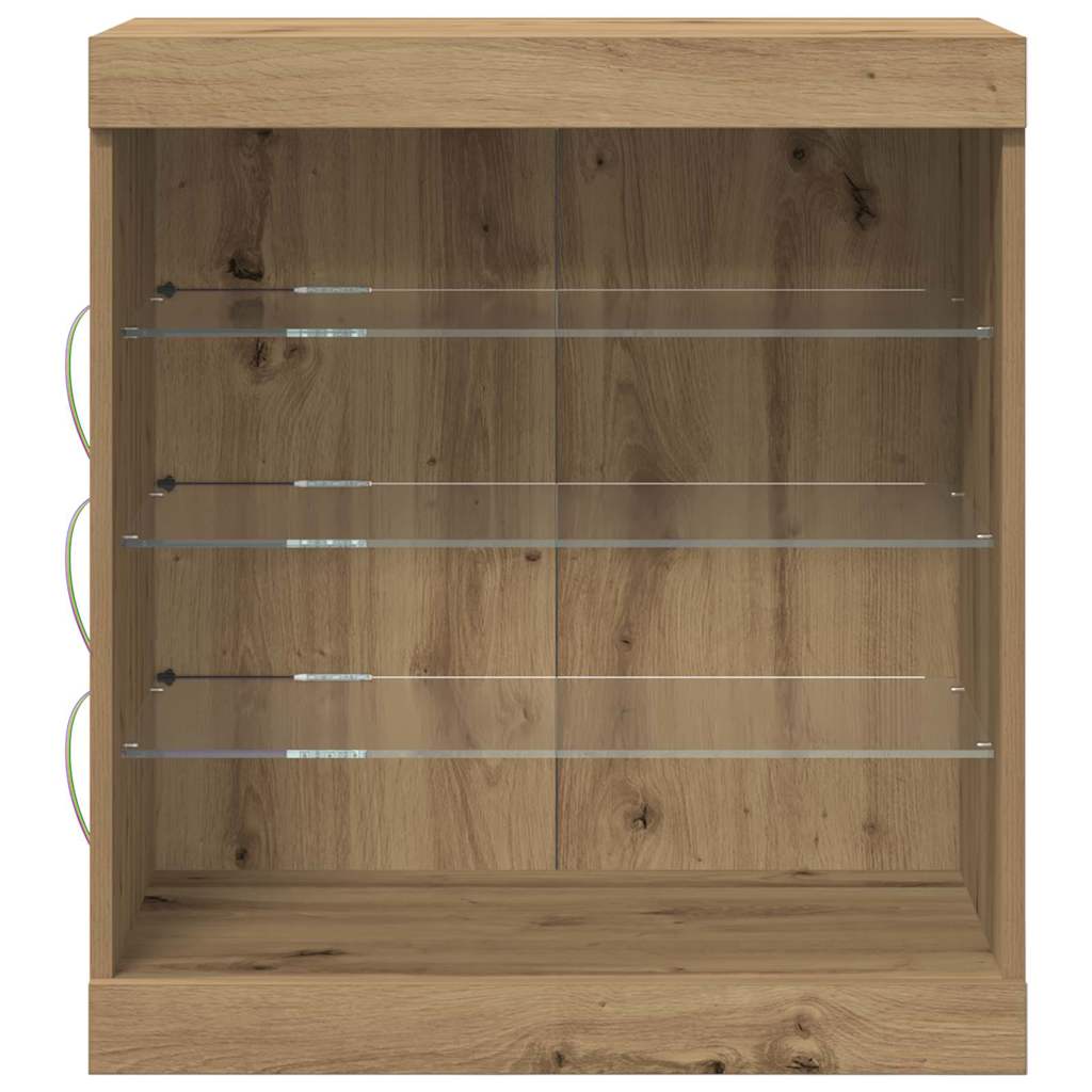 LED komoda Umjetnički hrast 60,5 x 37 x 67 cm Konstruirano drvo