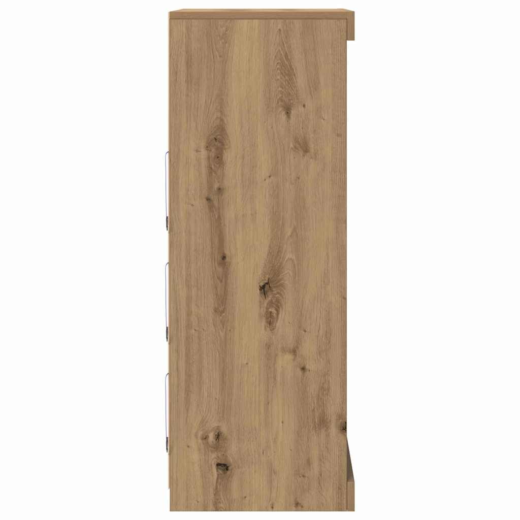 LED komoda S LED lampica Umjetnički hrast 60,5 x 37 x 100 cm