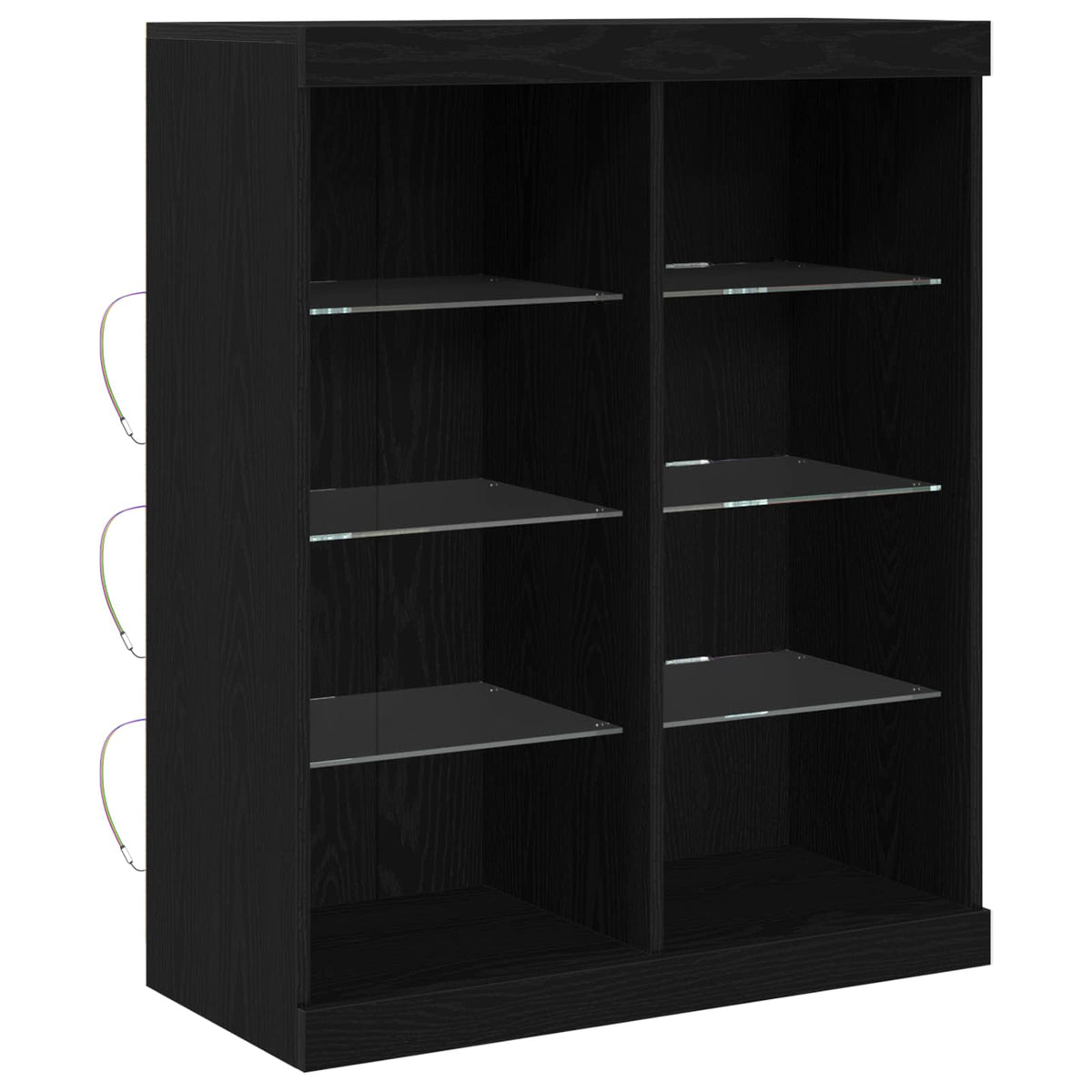 LED komoda Crni hrast 81 x 37 x 100 cm Konstruirano drvo