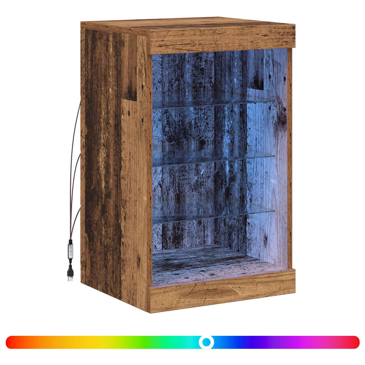 LED komoda Staro drvo 41 x 37 x 67 cm Konstruirano drvo