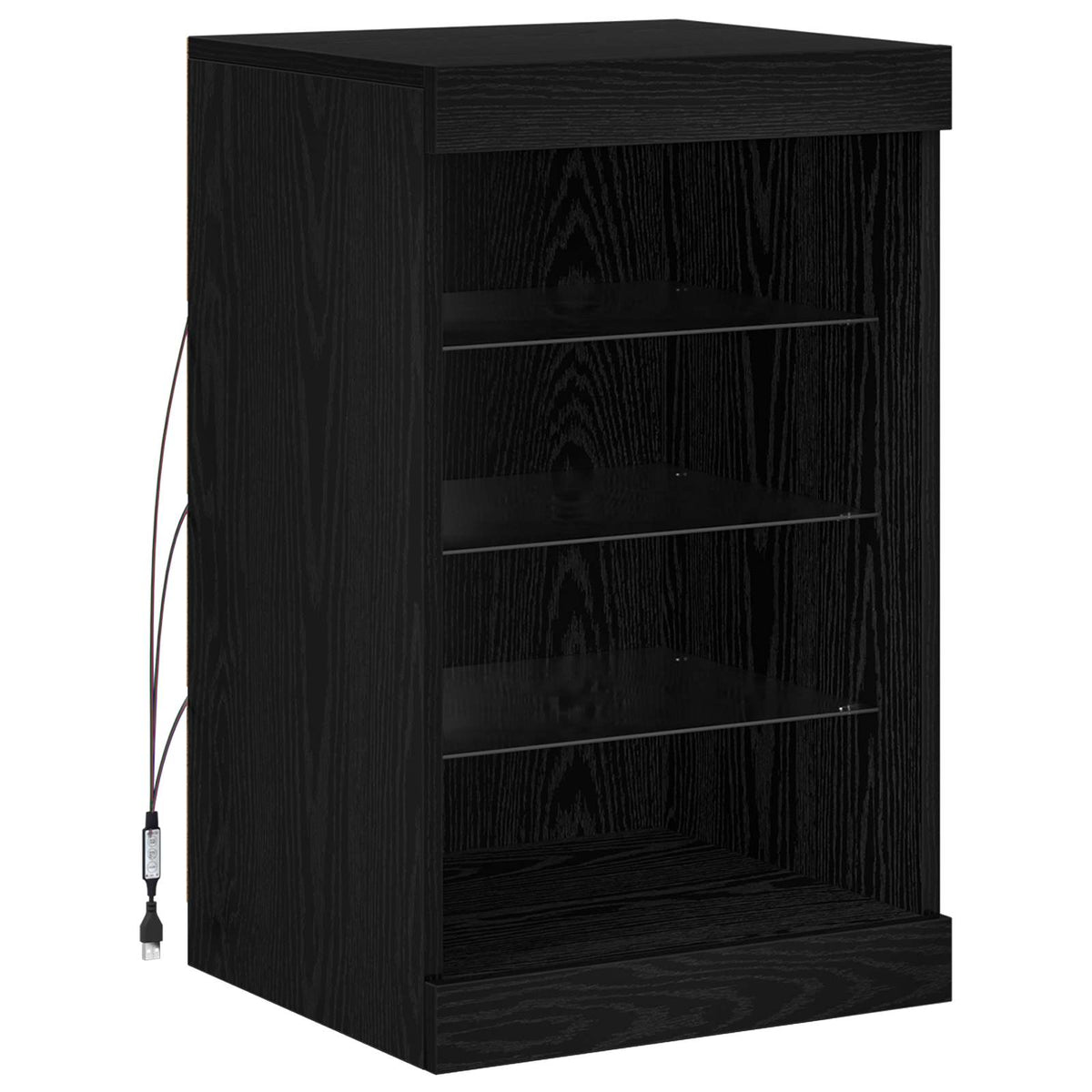 LED komoda Crni hrast 41 x 37 x 67 cm Konstruirano drvo
