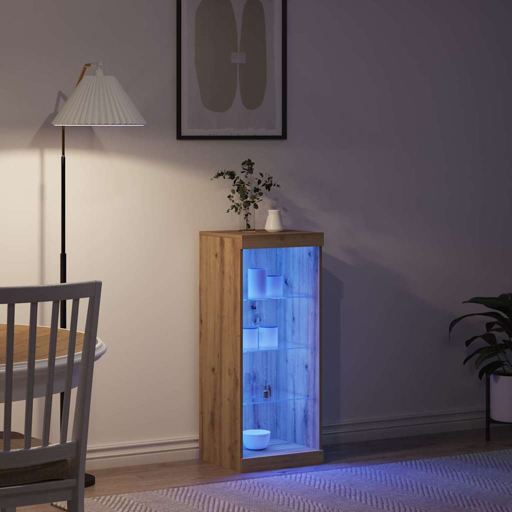 LED komoda Umjetnički hrast 41 x 37 x 100 cm Konstruirano drvo