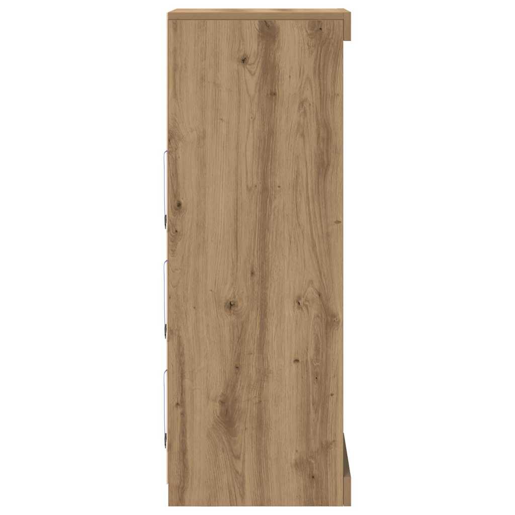 LED komoda Umjetnički hrast 41 x 37 x 100 cm Konstruirano drvo