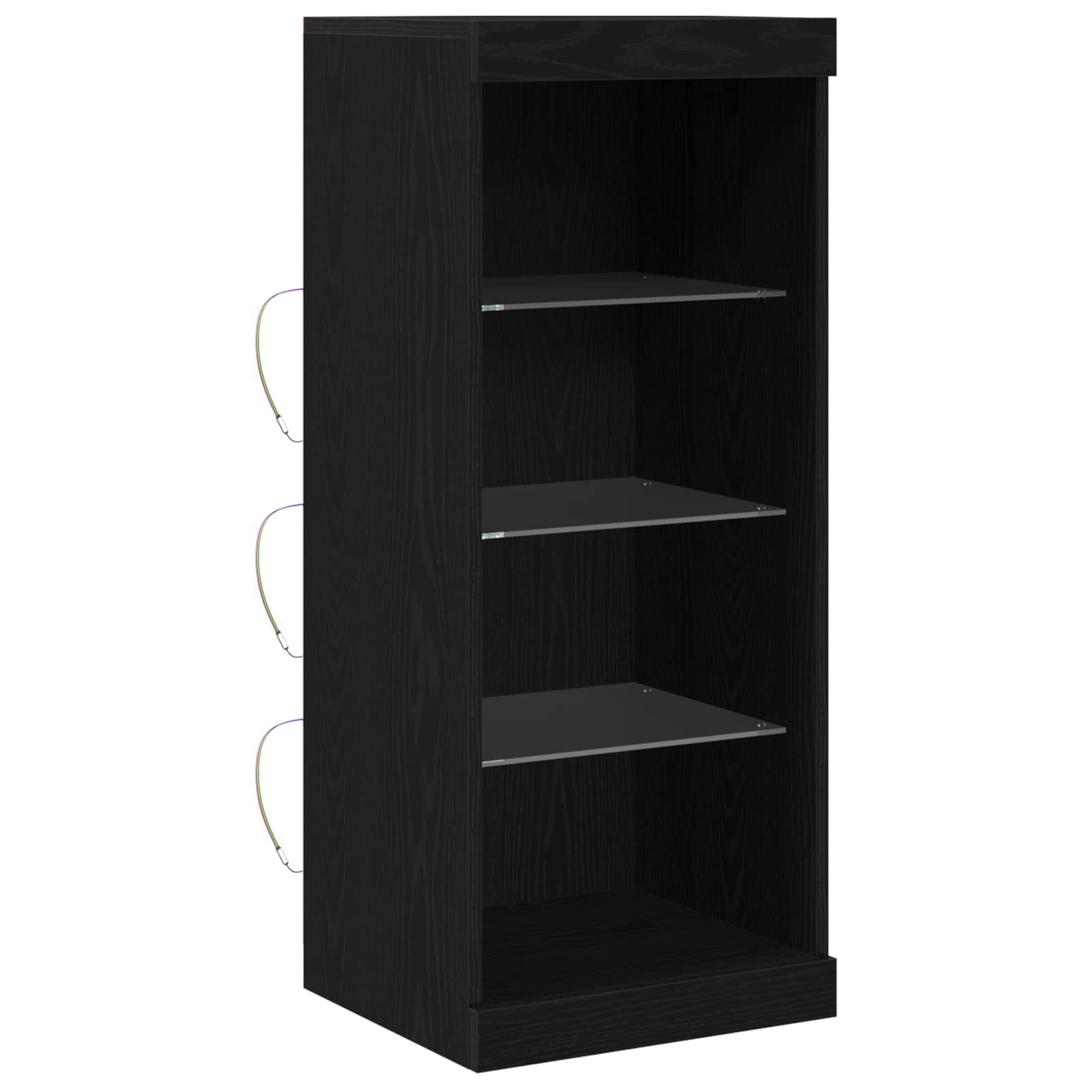 LED komoda Crni hrast 41 x 37 x 100 cm Konstruirano drvo