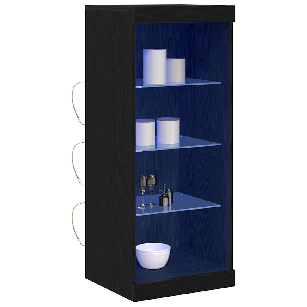 LED komoda Crni hrast 41 x 37 x 100 cm Konstruirano drvo