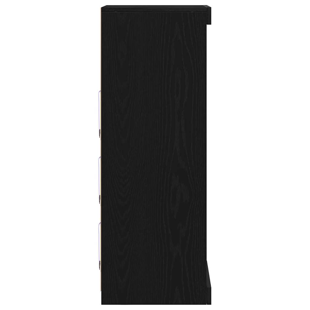LED komoda Crni hrast 41 x 37 x 100 cm Konstruirano drvo