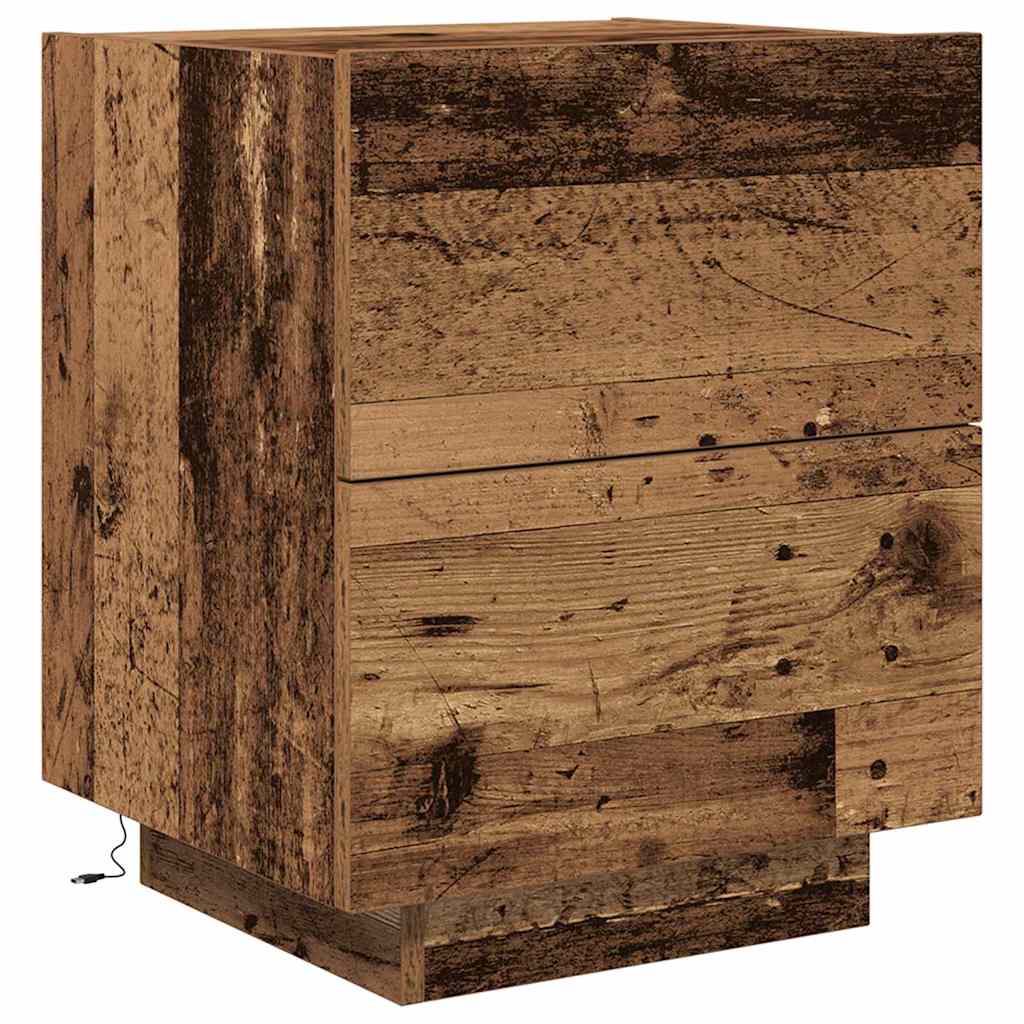 Noćni ormar 2 pcs Staro drvo 45 x 40 x 55 cm Konstruirano drvo