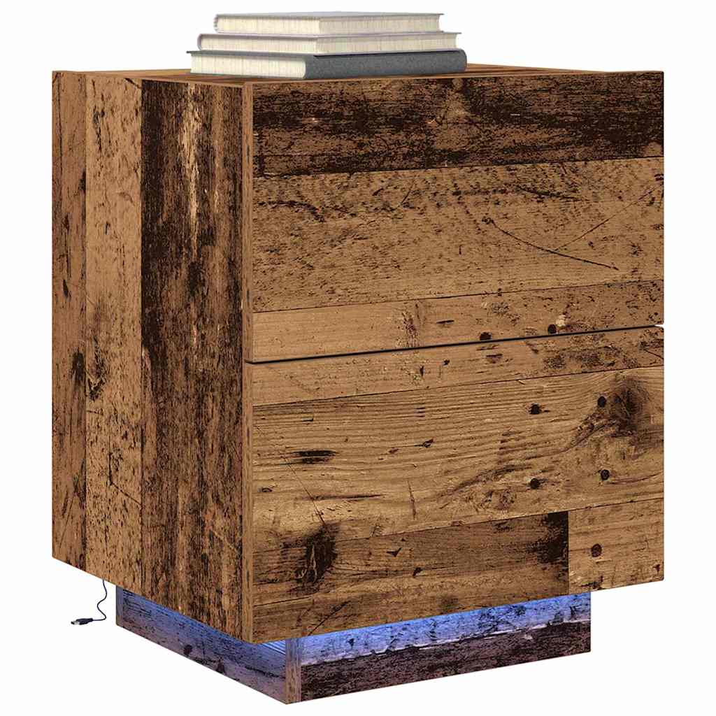 Noćni ormar 2 pcs Staro drvo 45 x 40 x 55 cm Konstruirano drvo
