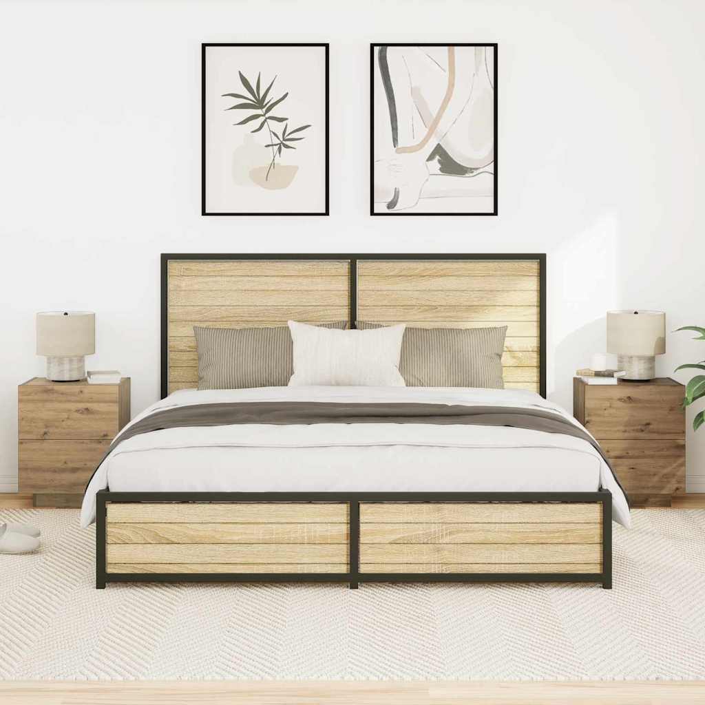 Noćni ormar s ladicama 2 pcs Umjetnički hrast 45 x 40 x 55 cm