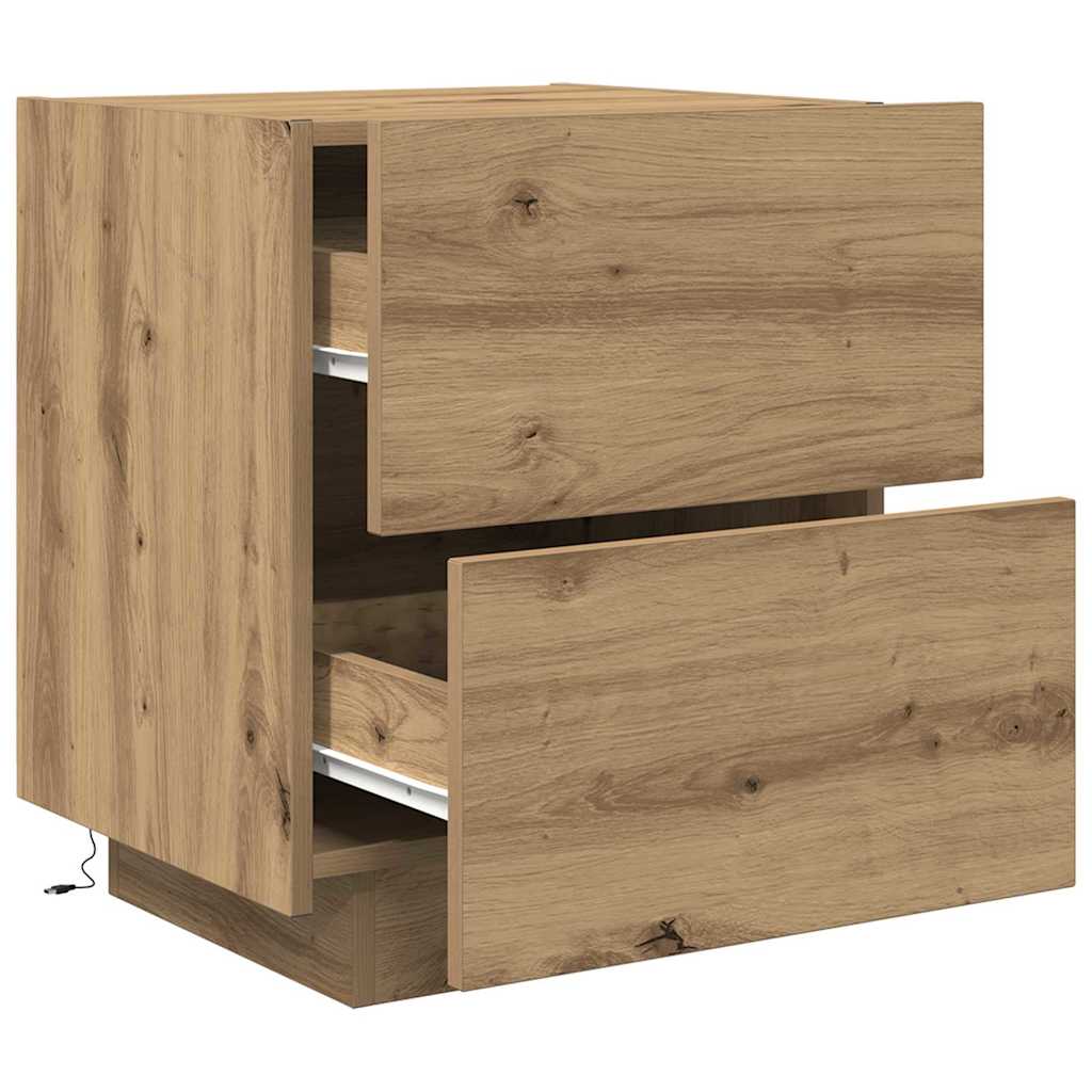 Noćni ormar s ladicama 2 pcs Umjetnički hrast 45 x 40 x 55 cm