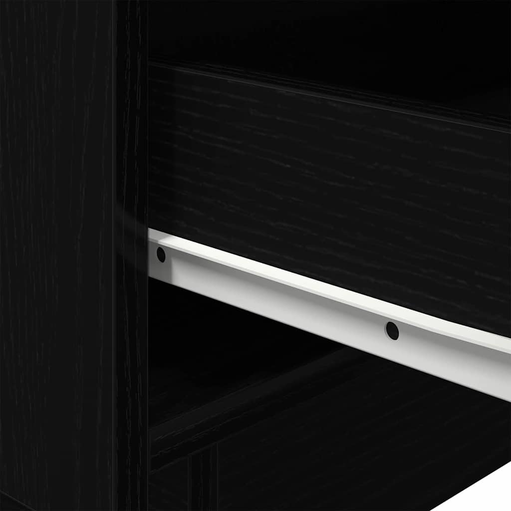 Noćni ormar 2 pcs Crni hrast 45 x 40 x 55 cm Konstruirano drvo