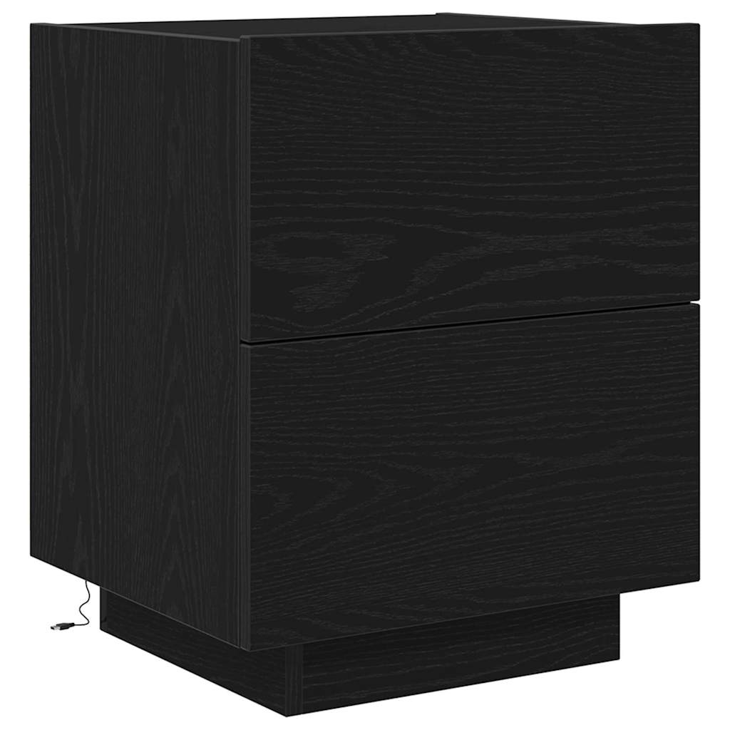 Noćni ormar 2 pcs Crni hrast 45 x 40 x 55 cm Konstruirano drvo