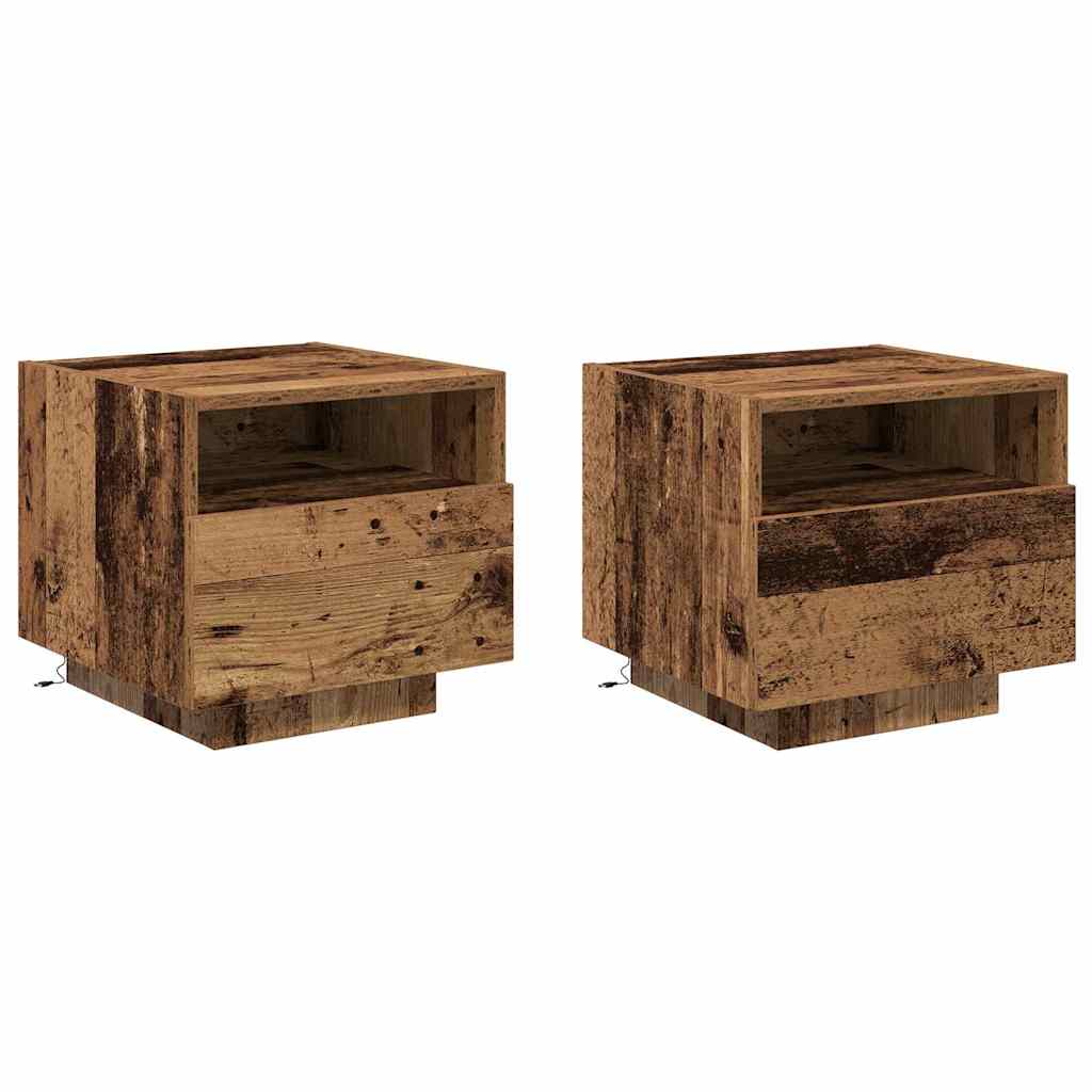 Noćni ormar 2 pcs Staro drvo 40 x 39 x 37 cm Konstruirano drvo