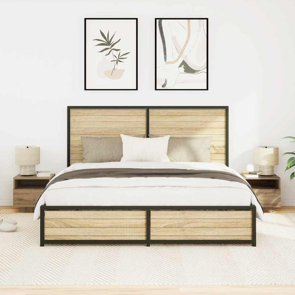 Noćni ormar s ladicama 2 pcs Umjetnički hrast 40 x 39 x 37 cm