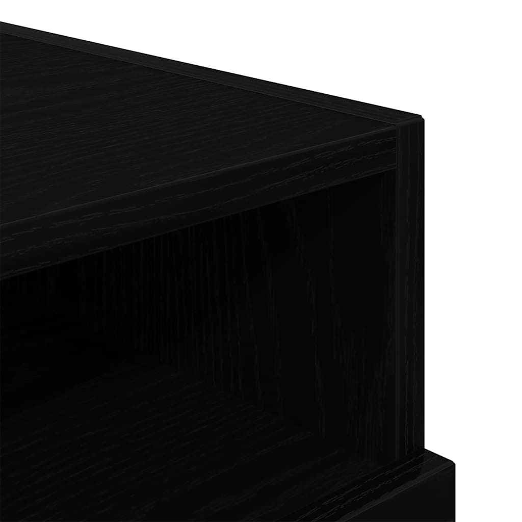 Noćni ormar 2 pcs Crni hrast 40 x 39 x 37 cm Konstruirano drvo