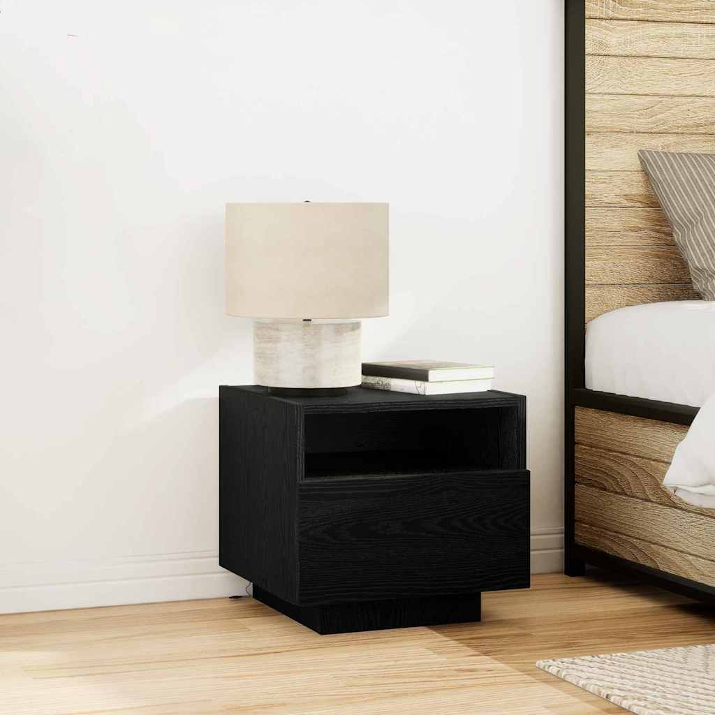 Noćni ormar 2 pcs Crni hrast 40 x 39 x 37 cm Konstruirano drvo