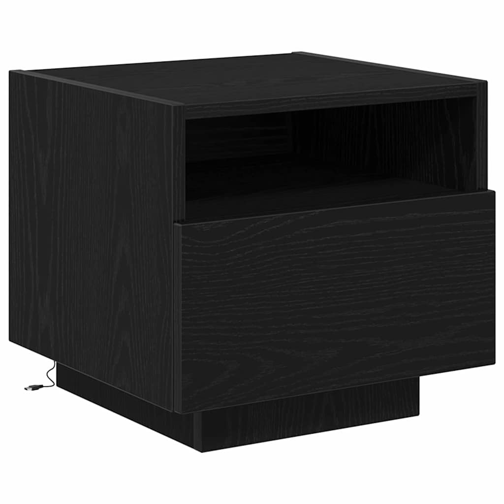 Noćni ormar 2 pcs Crni hrast 40 x 39 x 37 cm Konstruirano drvo
