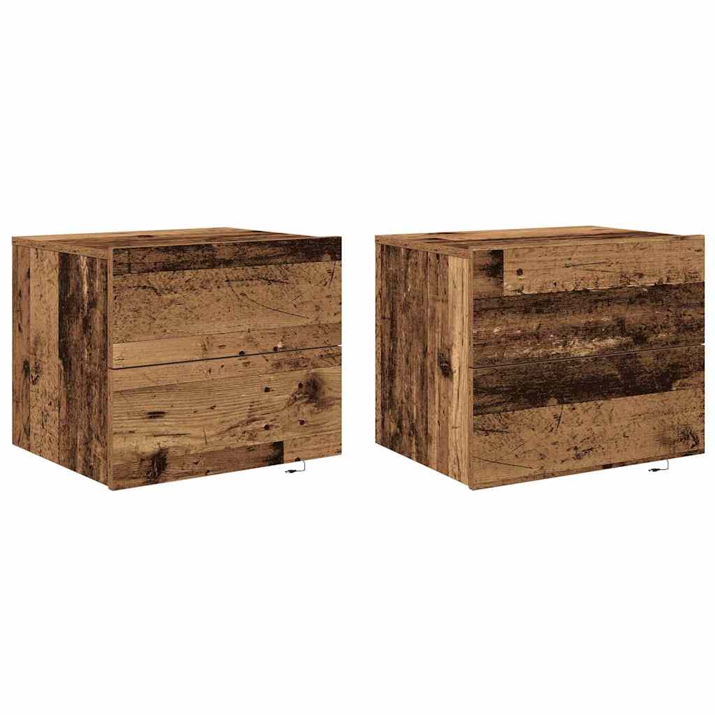 Noćni ormar 2 pcs Staro drvo 50 x 39 x 41 cm Konstruirano drvo
