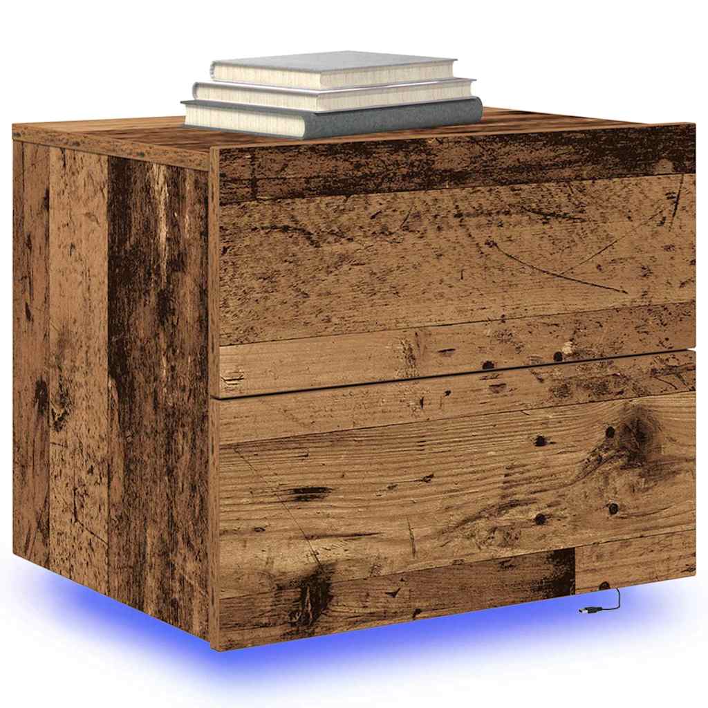 Noćni ormar 2 pcs Staro drvo 50 x 39 x 41 cm Konstruirano drvo