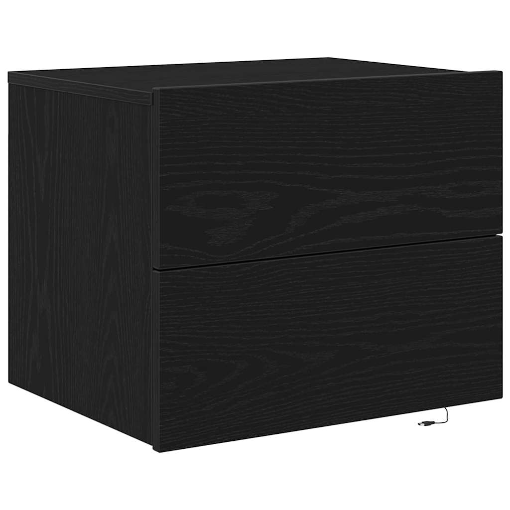 Noćni ormar 2 pcs Crni hrast 50 x 39 x 41 cm Konstruirano drvo
