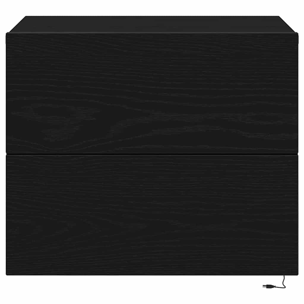 Noćni ormar 2 pcs Crni hrast 50 x 39 x 41 cm Konstruirano drvo