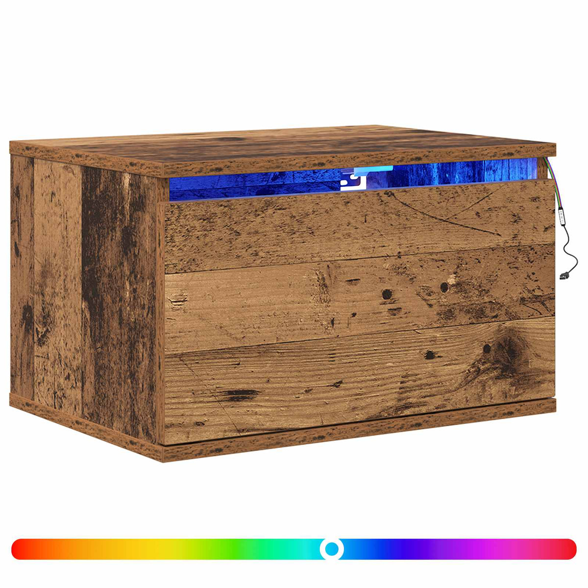 Wall-mounted noćni ormarić 2 pcs Staro drvo Konstruirano drvo