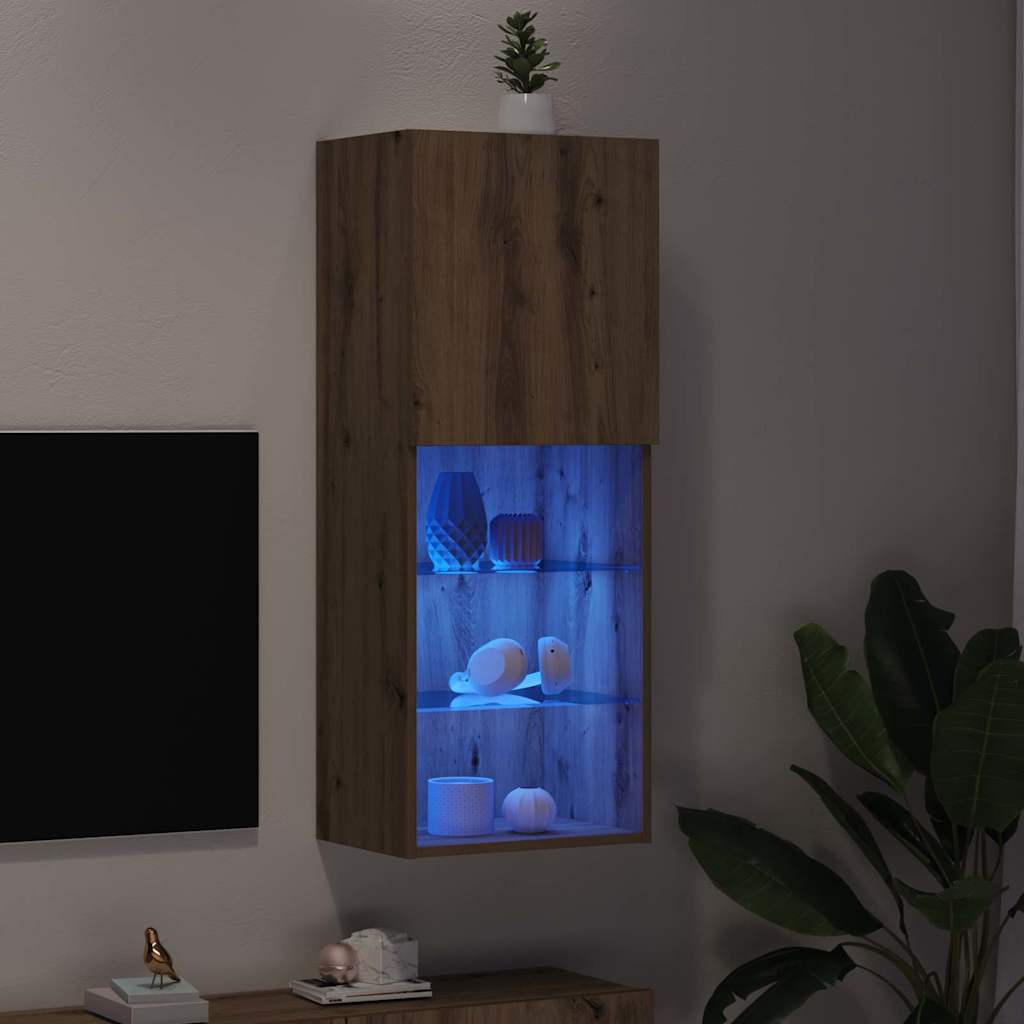 Set TV komoda Zidne Umjetnički hrast 40,5 x 30 x 102 cm