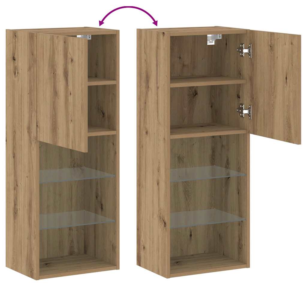 Set TV komoda Zidne Umjetnički hrast 40,5 x 30 x 102 cm