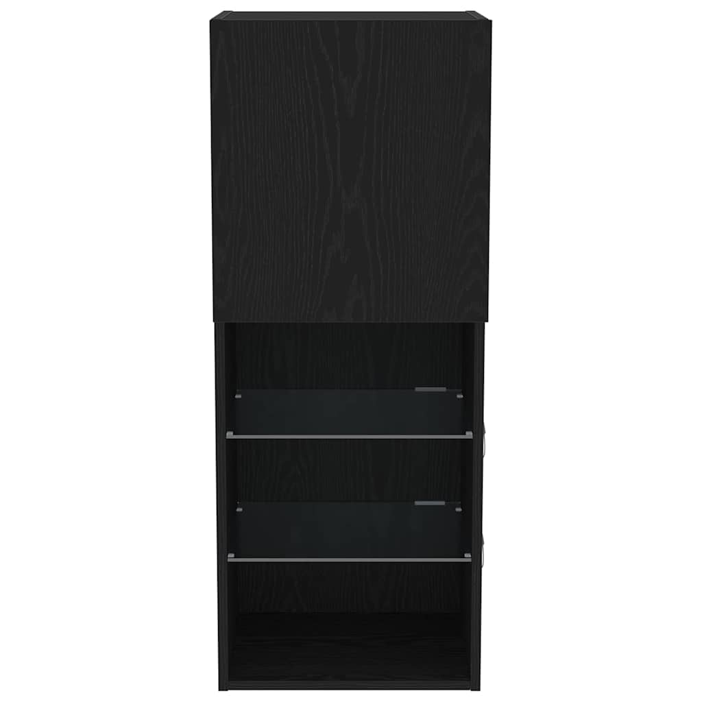 Set TV komoda Crni hrast 40,5 x 30 x 102 cm Konstruirano drvo