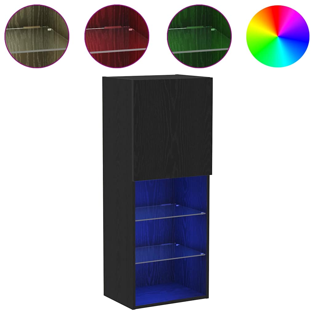 Set TV komoda Crni hrast 40,5 x 30 x 102 cm Konstruirano drvo