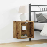 Floating Shelf with LED Light s policom Smeđa 40 x 28,5 x 40 cm