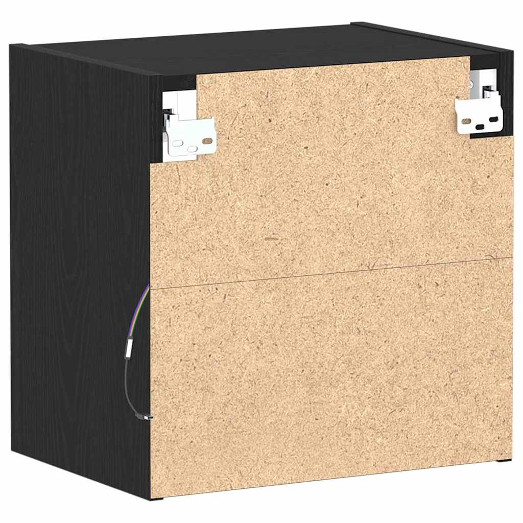 Floating Shelf with LED Light s policom Crna 40 x 28,5 x 40 cm