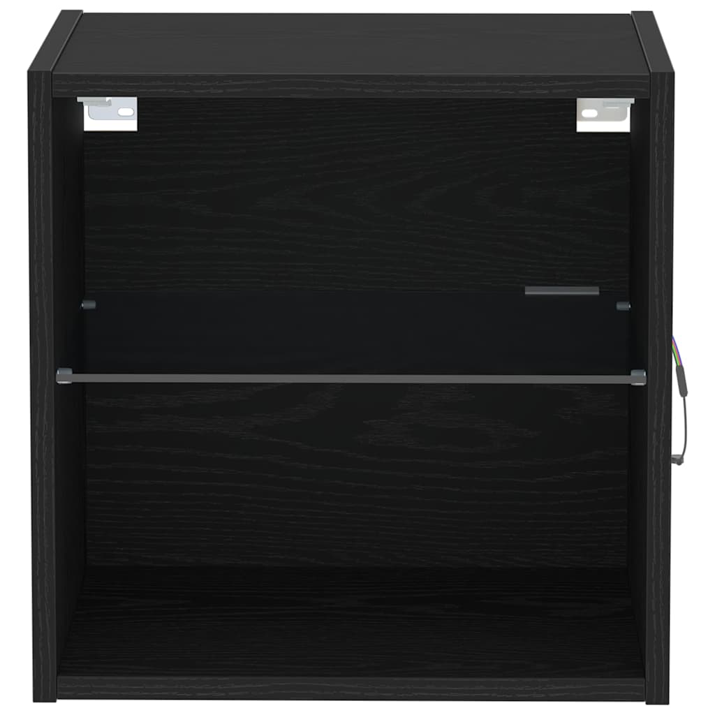 Floating Shelf with LED Light s policom Crna 40 x 28,5 x 40 cm