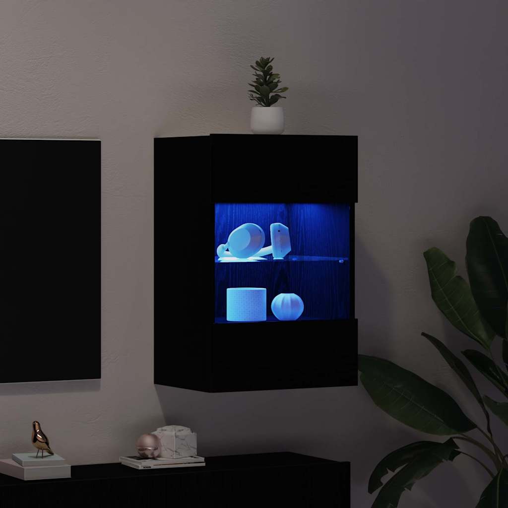 Set TV komoda 2 pcs Crna 40 x 30 x 60,5 cm Konstruirano drvo