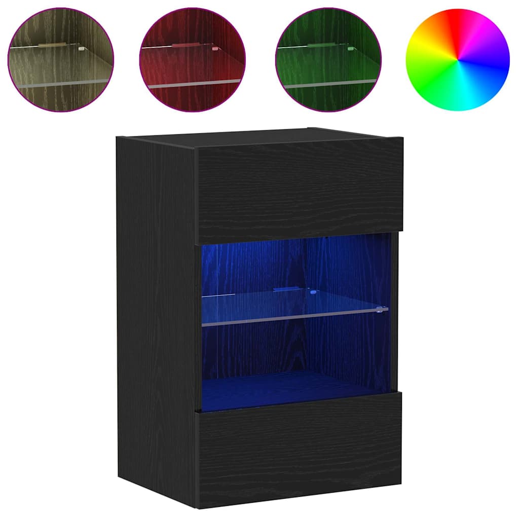 Set TV komoda 2 pcs Crna 40 x 30 x 60,5 cm Konstruirano drvo
