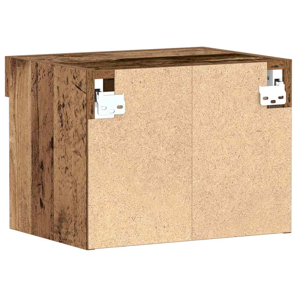 Set TV komoda s LED svjetlima 2 pcs Staro drvo 40 x 30 x 30 cm