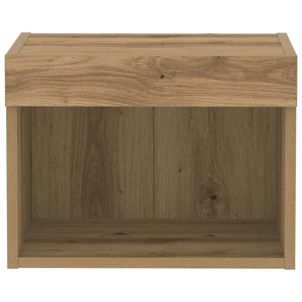 Set TV komoda s LED svjetlima Umjetnički hrast 40 x 30 x 30 cm