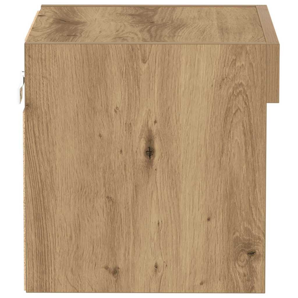 Set TV komoda s LED svjetlima Umjetnički hrast 40 x 30 x 30 cm