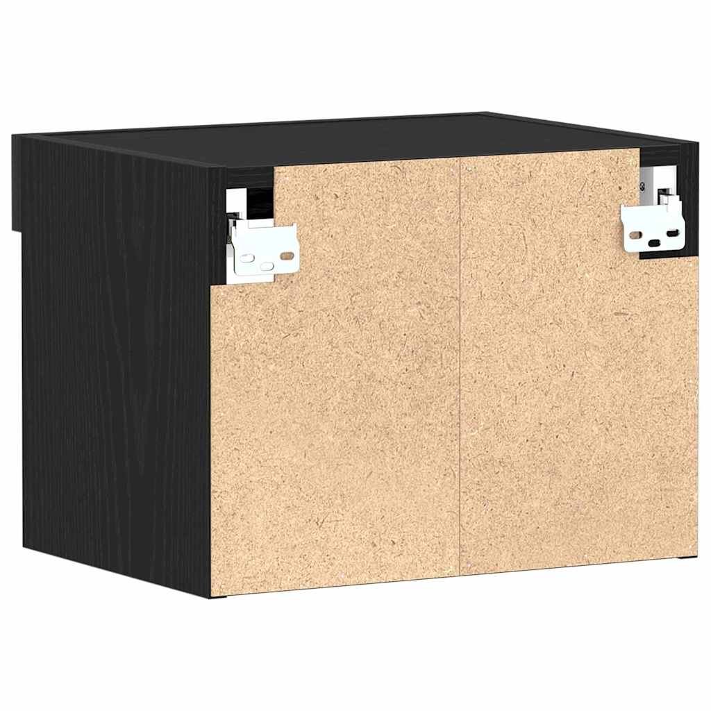 Set TV komoda s LED svjetlima 2 pcs Crni hrast 40 x 30 x 30 cm