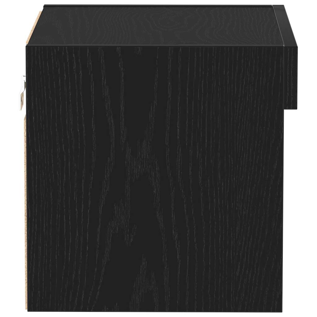 Set TV komoda s LED svjetlima 2 pcs Crni hrast 40 x 30 x 30 cm