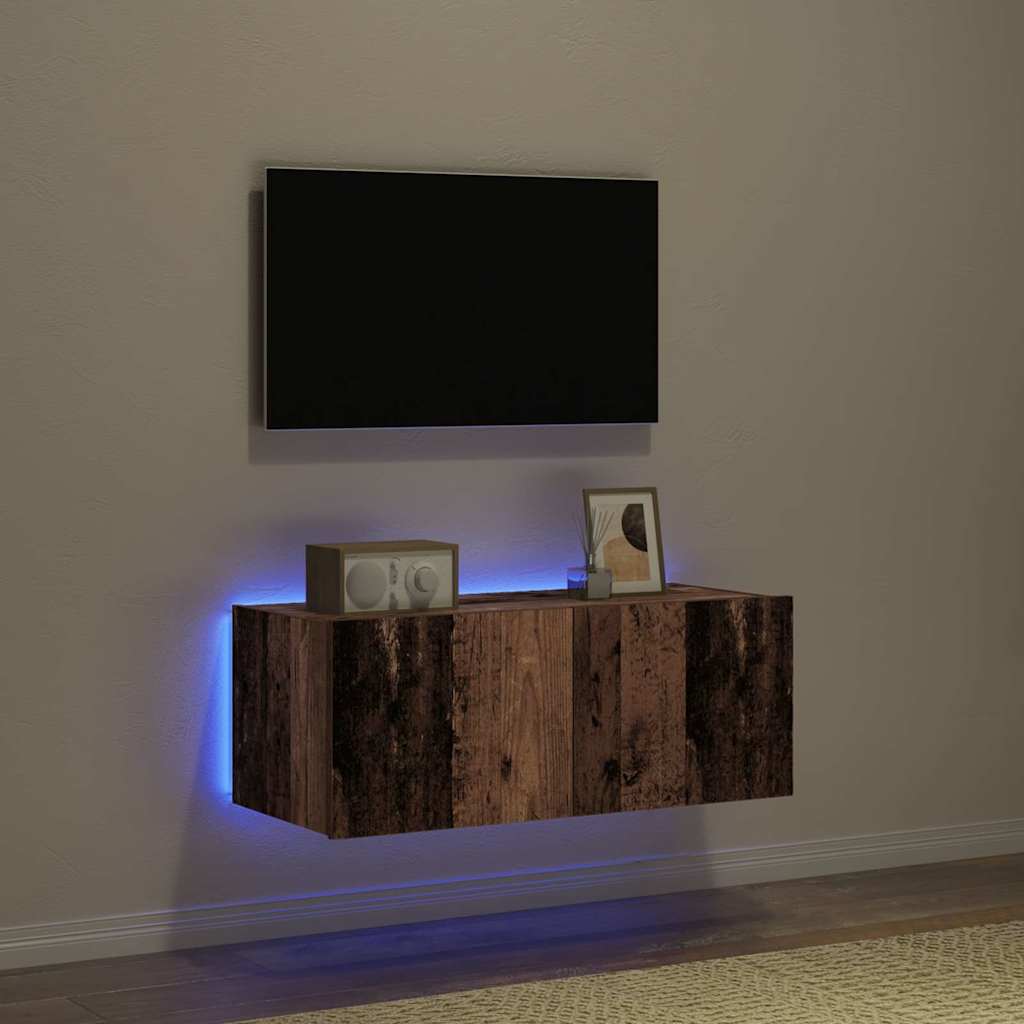 TV zidni ormar Staro drvo 80 x 35 x 31 cm Konstruirano drvo