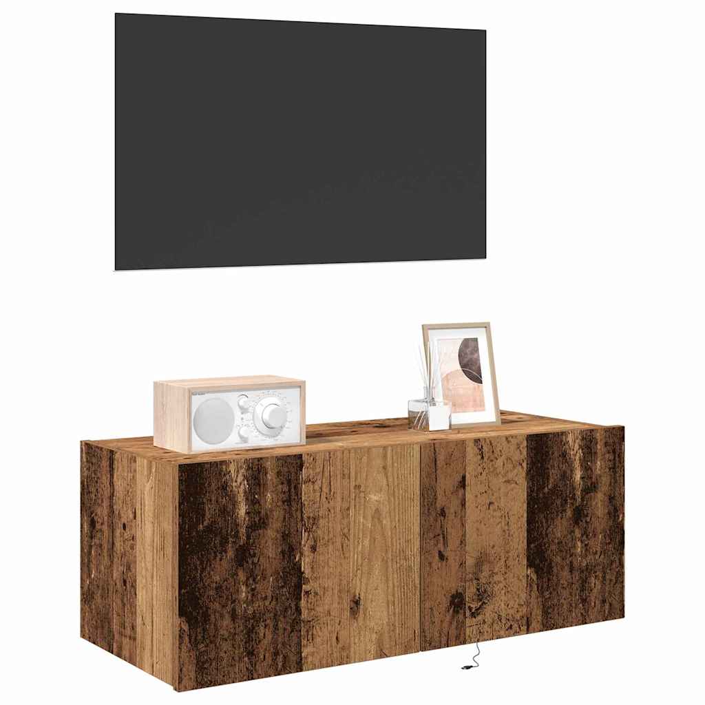 TV zidni ormar Staro drvo 80 x 35 x 31 cm Konstruirano drvo