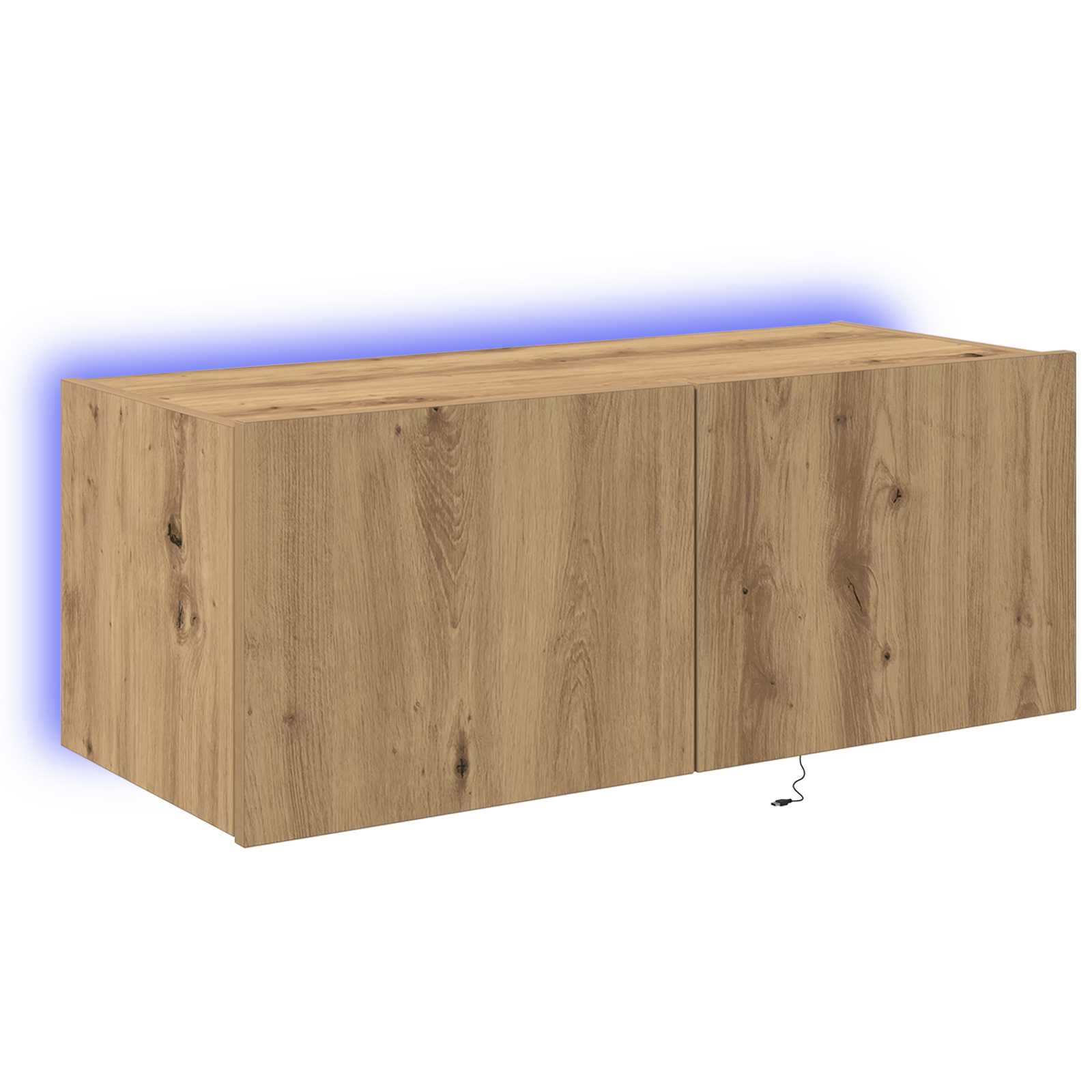 TV zidni ormar s LED svjetlima Umjetnički hrast 80 x 35 x 31 cm