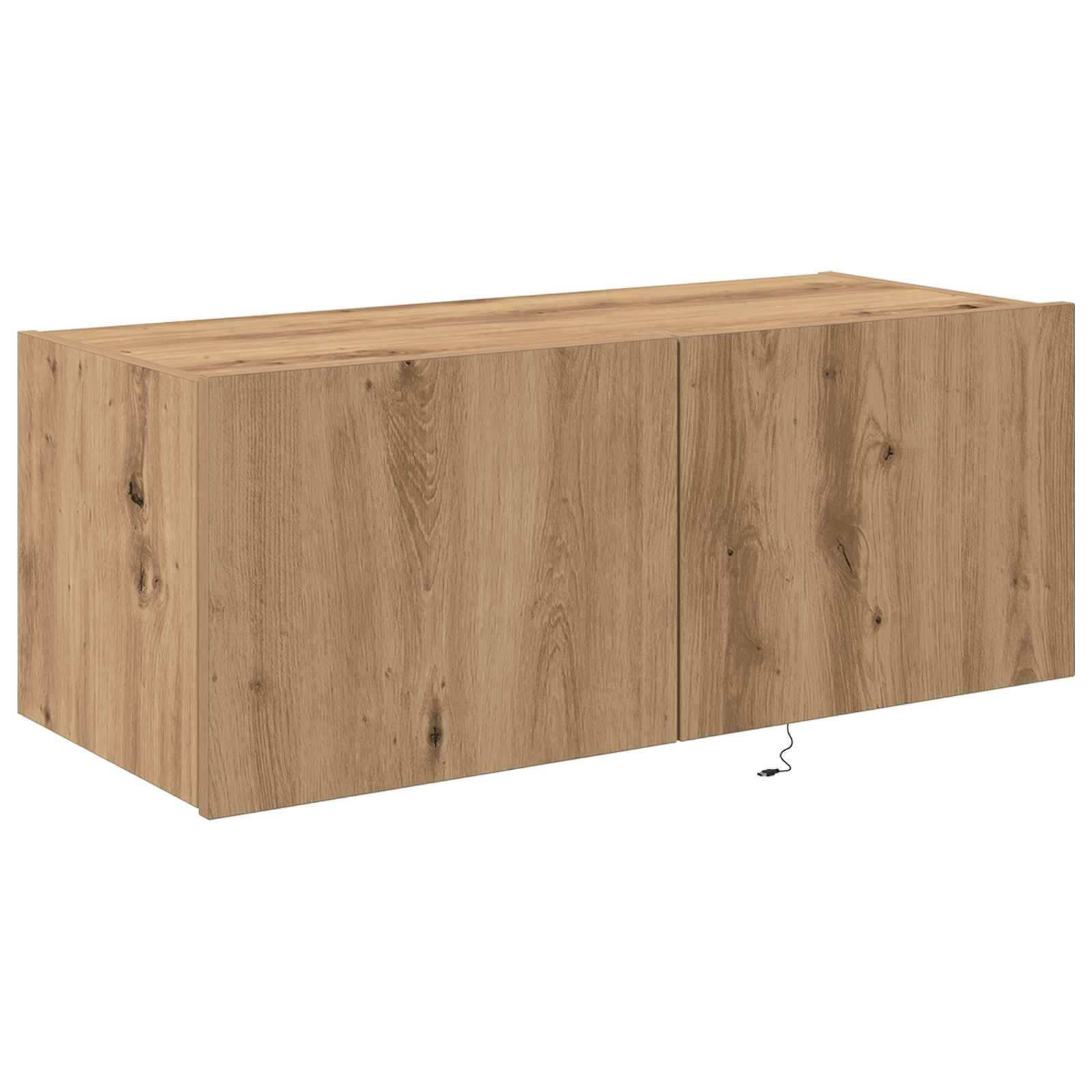 TV zidni ormar s LED svjetlima Umjetnički hrast 80 x 35 x 31 cm