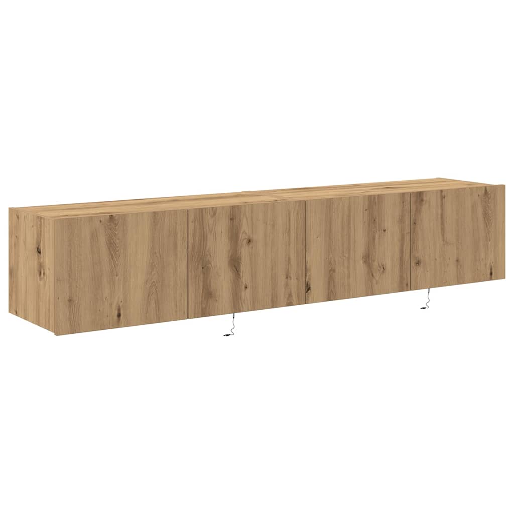 TV zidni ormar Zidne 2 pcs Umjetnički hrast 80 x 35 x 31 cm