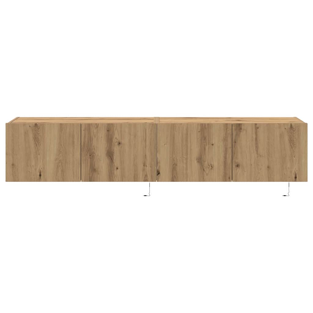 TV zidni ormar Zidne 2 pcs Umjetnički hrast 80 x 35 x 31 cm